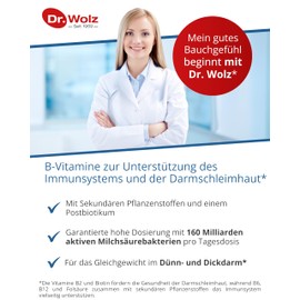 Dr. Wolz Darmflora plus select complex* - 80 capsules high dose - 22 lactic acid bacteria strains - 160 billion bacterial cultures per day - for intestinal mucosa and immune system* - intestinal