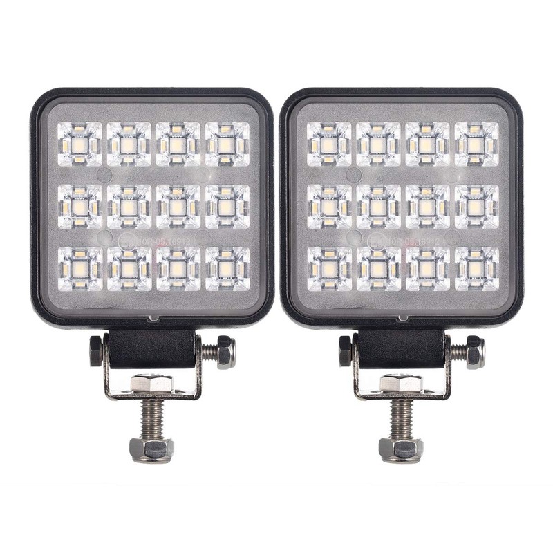 Super Bright Off-Road 3" Square LED Work Light, 6000K Cool-White