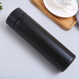 17oz Stainless Steel Water Bottle, Thermoses for Sports, Travel, and School,Leak Proof, Keeps Drinks Hot and Cold for Coffee, Tea, Water (Black)