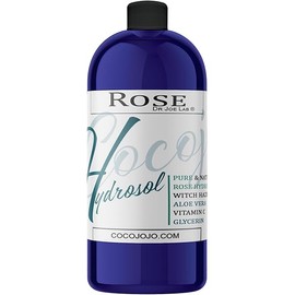 Dr Joe Lab Rose Water Hydrosol, Glycerin, Aloe Vera, Vitamin C & Witch Hazel Mix - Natural, Vegan, Non GMO, Floral, Face, Hair- 32 oz - Hydrating, Cleansing, Toning - Packaging May Vary