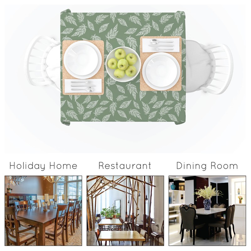Encasa Homes Printed Tablecloth 145 x 145 cm for Square