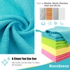 MOONQUEEN 12 Pack Microfiber Cleaning Cloth - Reusable Cleaning Rag,