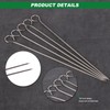 7.9" Metal Kebab Skewers, 20pcs Chicken BBQ Skewer Stainless Steel