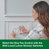 Lutron Diva 3-Speed Fan Control, Single-Pole/3-Way, DVFSQ-F-GR, Gray