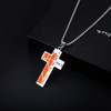 Susook Basketball Cross Necklace for Men Bible Verse I CAN