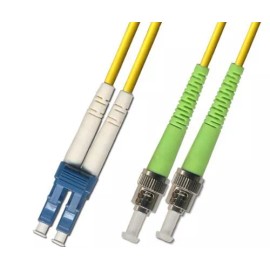 RiteAV 10M Singlemode Duplex Fiber Optic Cable (9/125) LC/UPC-ST/APC