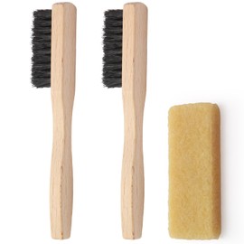 Cooptop 3-Piece Suede Cleaning Kit for Suede Cleaner and Nubuck Brush, Suede Shoe Cleaner Brush and Rubber Stain Eraser, Safe for Leather, Suede, Nubuck, Cotton, Knits