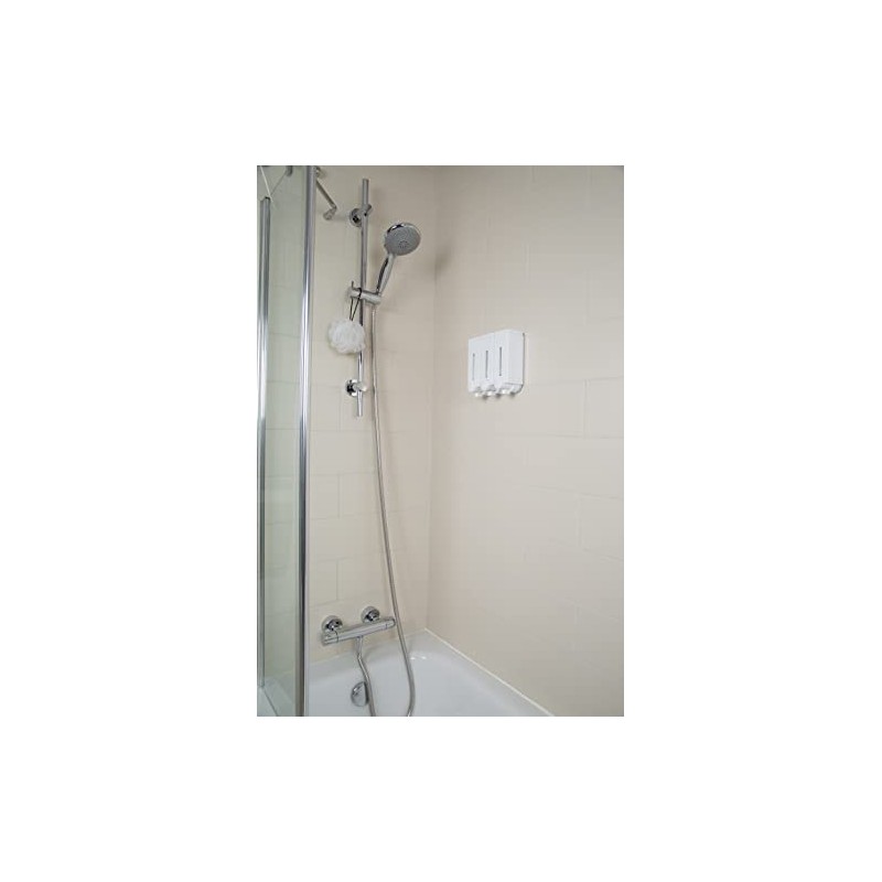 Croydex Slimline Triple Soap Dispenser, White, One Size