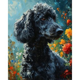 ZUVRDIAI Paint by Number, Poodle Prancing Gracefully, Adult Crafts Adults' Paint-by-Number Kits, Room Decor Gift for Birthday Festival (16x20 Inch, No Frame), Vibrant