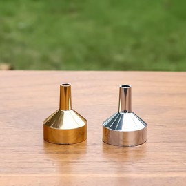 10 pcs Gold Mini Metal Funnels Set, Mini Filling Funnel Liquid Refill Funnel for Transferring Essential Oils, Liquid, Perfume, Small Mini Bottles Specialty Tools and Gadgets