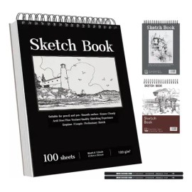 Cc Cuaderno De Dibujo Y Bocetos A4 + Cuaderno De Bocetos En