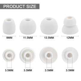 almohadillas para orejas de repuesto para auriculares inalámbricos Powerbeats Pro Beats, 4 pares D/L/M/S, 4 tamaños de almohadillas para orejas de silicona suave, también compatibles con puntas