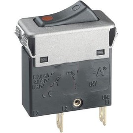 E-T-A Circuit Protection and Control 3130-F110-P7T1-W01Q-20A, Circuit Breaker; Therm; Rocker; Cur-Rtg 20A; Snap-in Frame; 1 Pole; Blade Snap