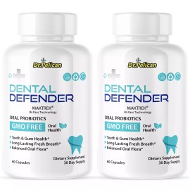 Pelican Vitamins Dental Defender- Oral Support- 2 Bottles- 120 Capsules