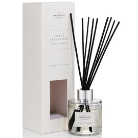 Luxury Reed Diffusers for Home | Aromatherapy Scented | 10 Weeks Long Lasting Fragrance | 10 Natural Rattan Reeds | The Copenhagen Company - Peony & Rhubarb (100ml)