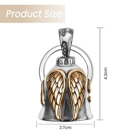 EUYKQNOI Biker Bell Guardian Bell Motorrad Glocke Harl ey Motorrad GlöCkchen Anschluss Biker Glocke Motorrad Glocke schutzengel motorrad GlüCksbringer Guardians Motorrad AnhäNger Motorradglocke Guardi