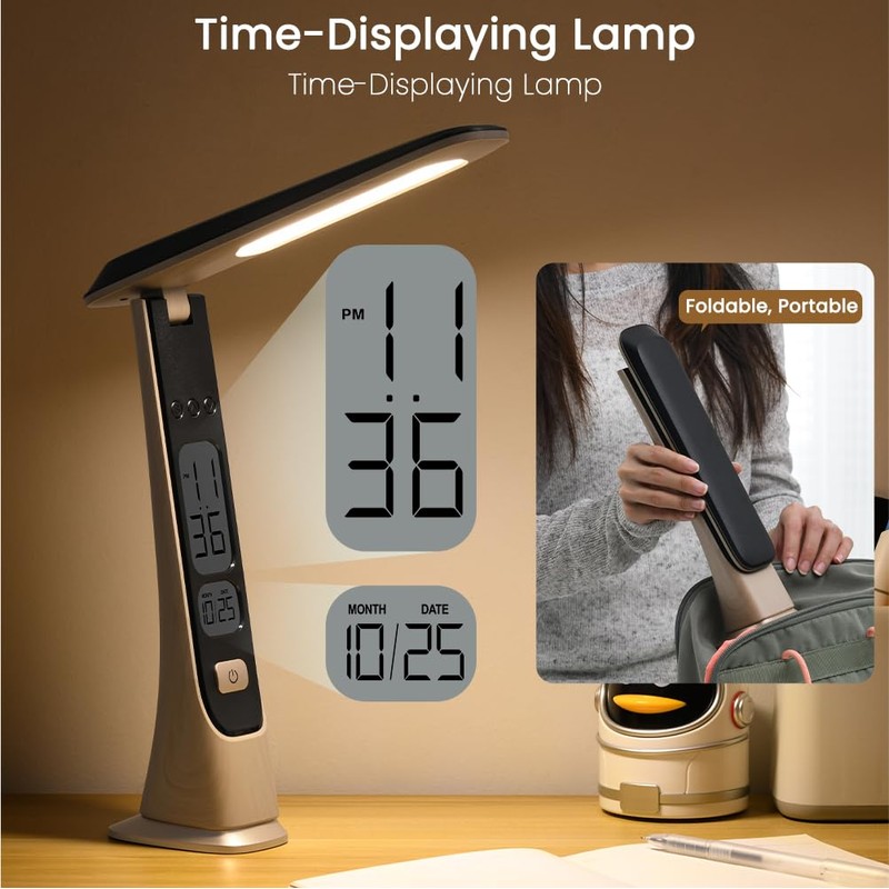 WILIT Rechargeable Lamps Cordless Table Lamp, Foldable Portable Desk Lamp,