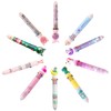 GERUI Pack of 10 Multicoloured Pens 10 in 1 Retractable