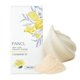 FANCL Deep Clear Facial Cleansing Powder, Clearness VC, Herbal Citrus Scent (30 Pieces), Enzyme Face Cleansing Powder, Pore Stain, Vitamin C, Dullness, Face Wash, Foam, No Additives, Blackheads