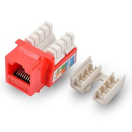 NewYork Cables cat 6 Keystone Jack 90 Degree Punchdown Ethernet Wall Jack for Patch Panels Wall Plates