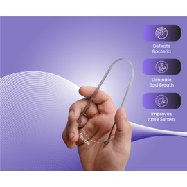 SHALWIN TONGUE CLEANER PACK OF 3 STEEL. TONGUE SCRAPER STOP BAD BREATHE,LIMPIADOR DE LENGUAY ORAL CARE…FOR ADULT