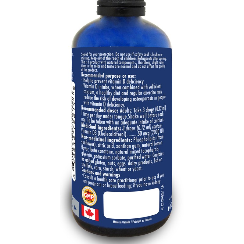 Naka Platinum Liposomal Vitamin D3, INSTANT BIOAVAILABILITY, 2000 IU DROPS,