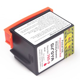 diroya 765-9 Ink Cartridge High Yield Replacement for Compatible Pitney Bowes SendPro C Auto DM300c DM400c DM450c DM475c and G900 Postage Meter Red Ink Fluorescent