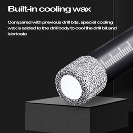 Mgtgbao 10pc 1/4 Black Dry Diamond Drill Bits Set 6mm Core Drill Bit for Granite Ceramic Marble Tile Stone Glass Hard Materials (not for Wood), Round Shank with Storage Case