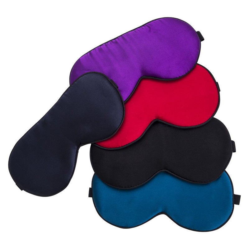 Freshbaffs 100% Silk Sleep Mask Free Ear Plugs Included (Black)