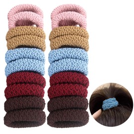 Set of 20 Elastic Hair Bobbles Set, 5.5 cm Diameter Hair Bands, Stretchy Ponytail Holder, Hair Rubber Bands for Women and Girls, No Wrinkles Hair Ties for Thick, Heavy and Curly Hair