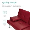 Best Choice Products Faux Leather Upholstered Modern Convertible Futon, Adjustable