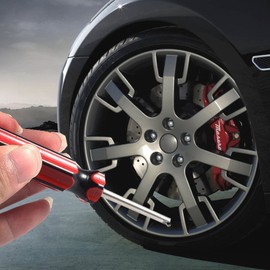 iayokocc Tire Valve Stem Removal Tool, Valve Stem Core Remover Tire Inflating Valve Install Tool Repair Tool, Universal Motorcycle Car Truck Bike Valve Stem Screwdriver(Red)