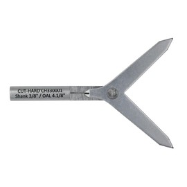 CUTHARD Round Bar Center Finder - 4.1/8" Length, 3/8" Shank, Bright Finish with Lineup Pointer