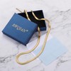 RWQIAN Flat Necklace Women's Snake Chain Herringbone Pattern Chain Golden