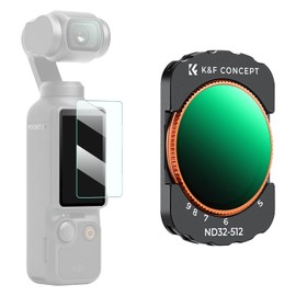K&F Concept Magnetic Variable ND32-512 (5-9 Stop) ND Filter Compatible with DJI Osmo Pocket 3, Multi-Coated Optical Glass Neutral Density Filter