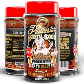 Slap Yo Daddy BBQ Rub Seasoning, Porkilicious Pecan – BBQ Butt Rub Seasoning for Grilling & Smoking From Pitmaster Harry Soo – No MSG, Gluten-Free – 12 oz