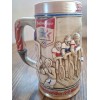 Budweiser Vintage 1980 Budweiser Stein Beer Mug 1984 Olympics Soccer