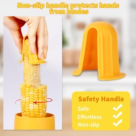 LIIGEMI Corn Cob Strippe,Corn Peeler for Corn on the Cob,Corn Kernel Remover Tool with Anti Slip Cover,Corn Cutter Easy to Use