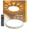 Anmaice 12in 24Watt Flush Mount led Ceiling Light fixtures.Remote Control