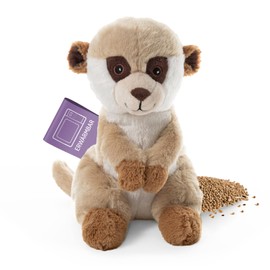 Habibi Plush Wärmekissen/Stofftier f. Kinder und Erwachsene - 1874 Erdmännchen mit Hirsefüllung, Wärmekuscheltier zum Erwärmen in der Mikrowelle/Backofen, ideal auch für Babys