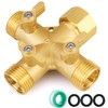 SIGURANTA Garden hose splitter, Brass 3 Way High Flow with