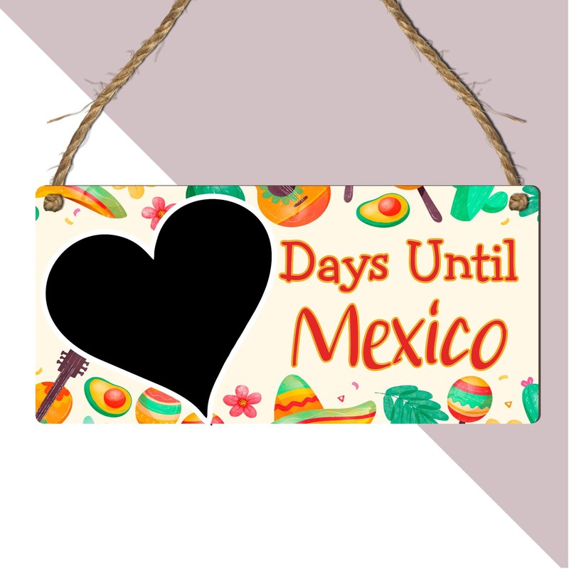 Days Until Mexico Countdown Plaque - Custom Holiday Countdown Sign