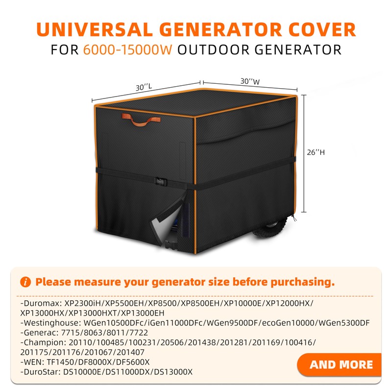 SHINVAN Outdoor Generators Cover 30x30x26 inch, Waterproof & Heavy Duty