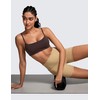 CRZ YOGA Butterluxe Women's Adjustable Straps Sports Bra Padded Scoop