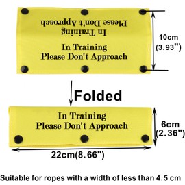 Funny Dog Leash Sleeve in Training Please Don't Approach Dog Leash Wrap Wrap Alert Hanging ID Patch Tag (Don't Approach-YE Sleeve)