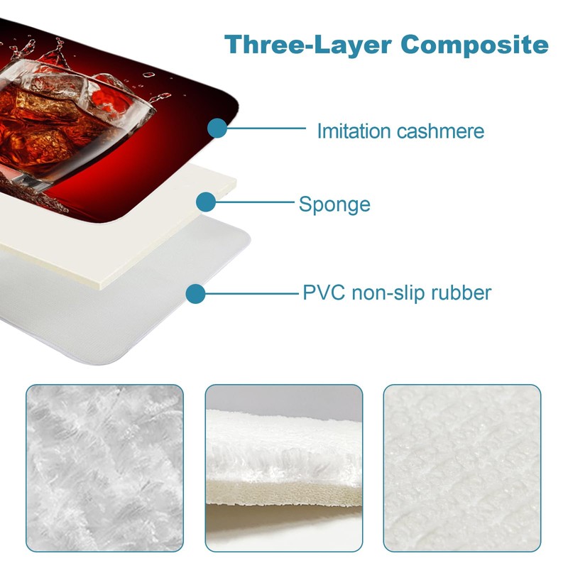 Cold Coke Bath Rug Summer Fashion Drink Print Shower Mat