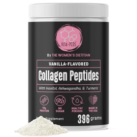 Collagen Peptides Protein Powder for Women – PCOS Supplement Formulated with Inositol, Ashwagandha & Turmeric, Supports Thicker Healthy Hair, Skin, Nail, Muscle & Weight Goals, Vanilla by VITA-PCOS