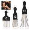 3pz Juego De Acero Peine Para Cabello Rizado Afro Unisexo