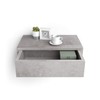 Mobili Fiver, Riccardo Floating nightstand, Concrete Effect, Grey, Made in