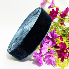 Qingxii Decorr Wedding Christmas Valentin's Day Gift Box DIY Craft Décor Velvet Ribbon(Navy, 1''x2Yards)